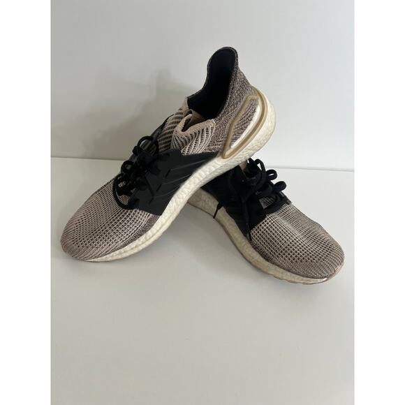 Adidas UltraBoost 19 Raw Sand Core Black Grey Sneaker Shoes Men\'s Size 12.5 main image 10